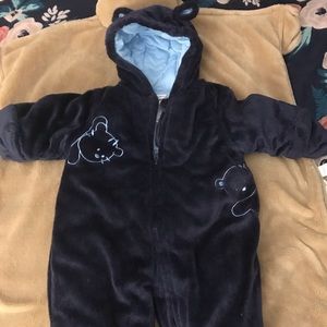 Baby boy 3/6M snow suit super soft plush fur
